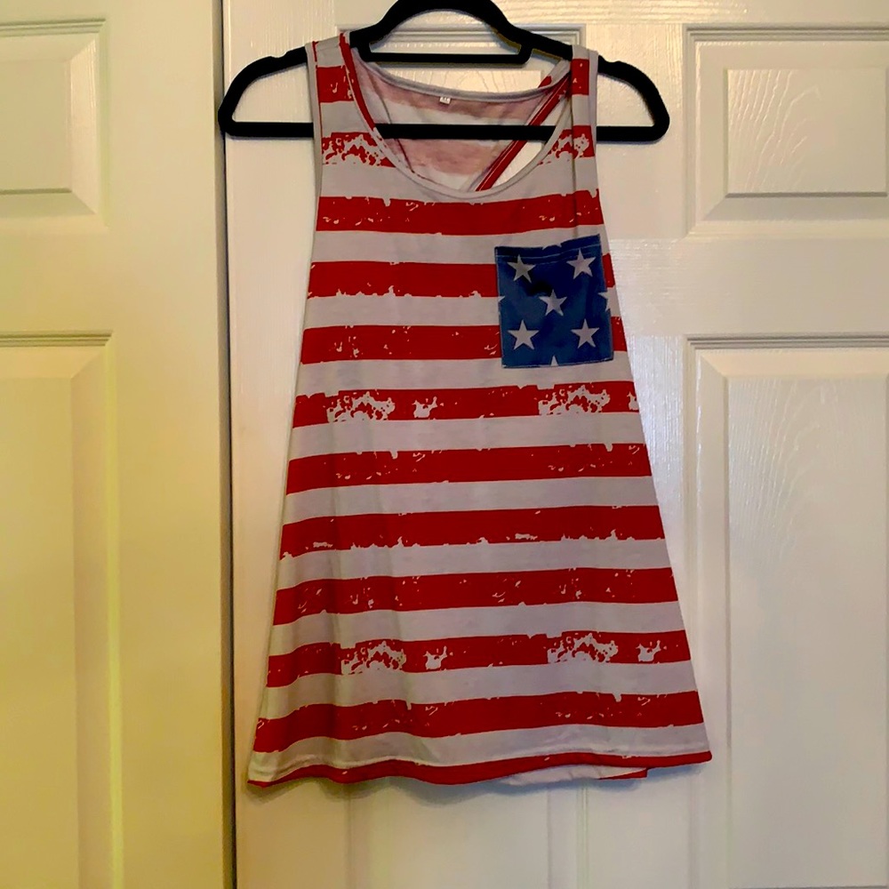 American flag tank